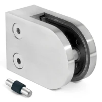 Glashållare 6-10,76 mm 50x40x26 mm pin AISI 304 plant system polerad
