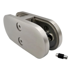 Glashållare 6-12,76 mm 180° 106x45x30 mm pin AISI 304 satin