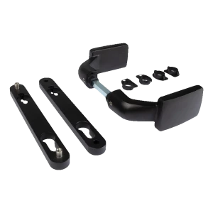 Locinox 3006FIX – svart aluminiumhandtag för grindar och portar