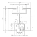 Aluminiumprofil 240cm 40x40mm för hammarskruvar PV-01-26 (3)