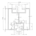 Aluminiumprofil 195cm 40x40mm för hammarskruvar PV-01-15 (3)