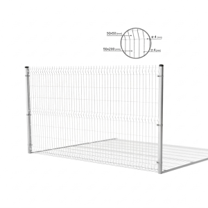 3D-stängselpaneler 1230x2500 mm tråd 4 mm 51 trådar grafit RAL 7016 (50 st.)