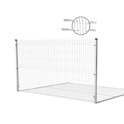 3D-stängselpaneler 1230x2500 mm tråd 4 mm 51 trådar grafit RAL 7016 (50 st.) 000-486 (1)