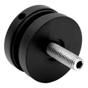 Punktfäste för glas 8-17,52 mm ø 50/8/M10x50 AISI 304 platt system svart