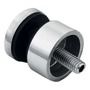 Punktfäste för glas 6-12mm Ø 30/13/M8x40 AISI304 platt system polerad