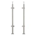 Hörnstolpe för räcke till glas ø42,4x1060/1102,4mm 4 fästen slipat 000-559 (1)