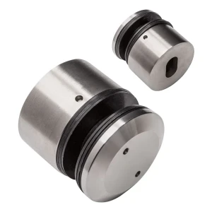 Punktfäste glas 8-16,76mm fi 48/26/M10x38 AISI304 med nyckel platt system satin