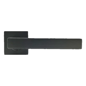 PSG Genova – dörrhandtag svart med fyrkantig skylt, rostfritt stål