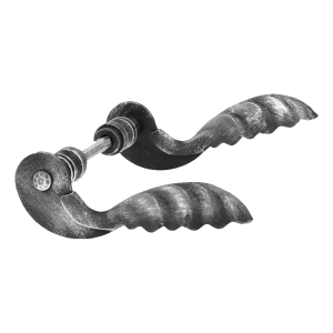 Postal – smiderat dekorativt grindhandtag H160×L90 mm komplett set