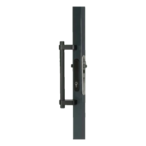 Locinox – fast handtag för grind av anodiserad aluminium 365 mm, svart, ensidig 60°