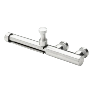 Stålregel för glasgrind AISI 304 ø20 mm satinerad – montage genom inskruvning