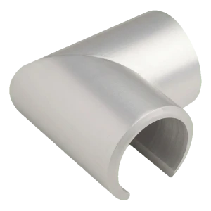 Kozza – balustradkontakt vinkel 90° för aluminium handledare fi 40 mm till glas 12–21,52 mm