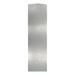 Kozza KE 100 – vänster sidotätning i aluminium för U-profiler till helglasräcken