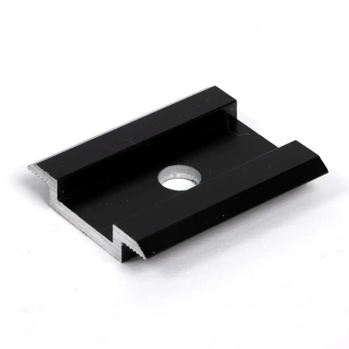 Mellanklämma H8 Aluminium 6060 Hål M8 Anodiserad PV-04-04