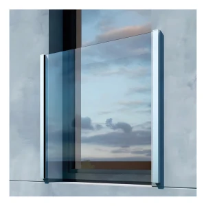 Kozza KB5000 – komplett fransk balkong i aluminium H1100 mm, glas 16–17,52 mm, matt anodiserad