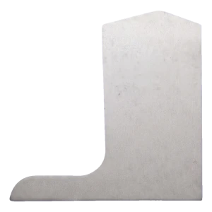 Kozza höger sidotätning för glassräcke L-profil KE 105 – obehandlad aluminium