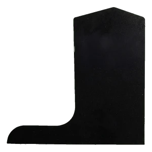 Kozza höger sidoavslutning för helglasräckesprofil KE 105 – svart