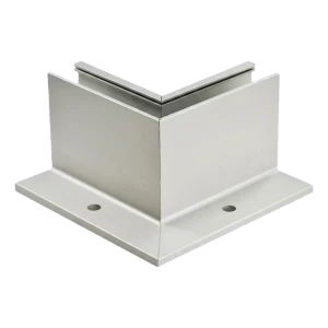 Hörn L-profil invändig aluminium för helglasräcken 230×120×95 mm