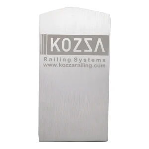 Kozza vänster sidoavslutning för glasräckesprofil U KE 100 – anodiserad matt aluminium