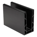 Kozza KE 100 – U-profil för helglasräcken 5000 mm svart, montering ovanifrån 000-861 (1)