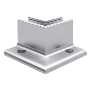 Kozza KE 105 – L-profil innerytterhörn 90° för helglasräcken, aluminium, matt anodiserad