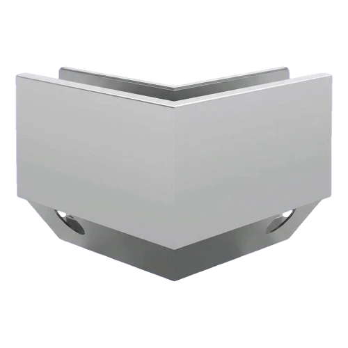 Kozza KE 120 – U-profil hörn 90° för helglasräcken, utvändig, sidofäste 000-874 (1)