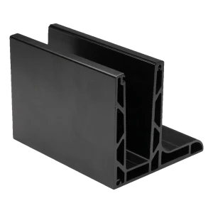 Kozza KE 105 – aluminiprofil L för helglasräcken 5000 mm svart