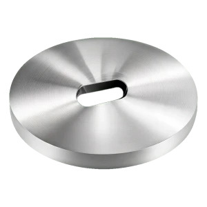 PSG distans för punktfästen ø 50 mm / 5 mm – bönformad öppning, AISI 304 satin