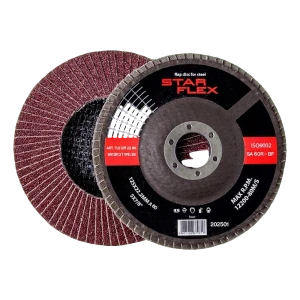 Star Flex lamellslipskiva böjd T29 125 mm för stål – granulering 60