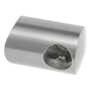 PSG balkonghandtagshållare slutstycke vänster för stång fi 12 mm till rör fi 42,4 mm – rostfritt stål AISI 304 satinerat