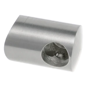 PSG slutfäste vänster för räckessystem för stång fi 16 mm på rör 42,4 mm – rostfritt stål satin