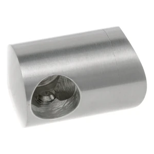 PSG höger ändfattning för balkongräcke för stav fi 12 mm till rör 42,4 mm – rostfritt stål AISI 304 polerad