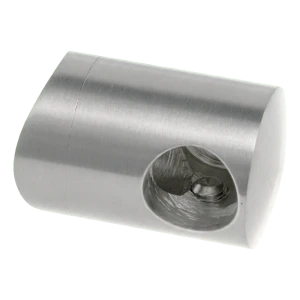 PSG slutfäste vänster för stav fi 12 mm på rör 42,4 mm – rostfritt stål AISI 304 polerat