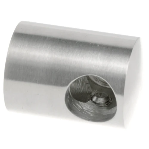 PSG vänster ändfattning för balustrad till stång ø 16 mm – AISI 304 satin, montering till plan yta 000-983 (1)