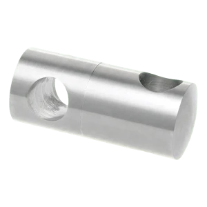 PSG genomgående dubbel räckesfäste för stång fi 12 mm – rostfritt stål AISI 304 satin