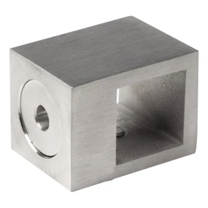 PSG – genomgående balusterfäste för stång 20×20 mm AISI 304 satäng