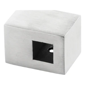 PSG genomföringshållare för räcke till fyrkantstång 12×12 mm – rostfritt stål AISI 304 satinfinish