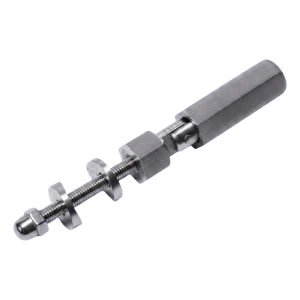 PSG ledbeslag för kabel fi 6 mm – fäste till rör 42,4 mm eller plan yta, AISI 304 satinfinish