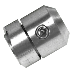 PSG genomgående fäste för wire fi 6 mm – montering på rör 42,4 mm, AISI 304 satinborstad