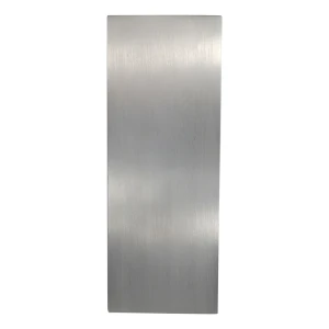 Kozza sidoblock av aluminium för U-profil till glasräcke – satinerad 121×45 mm