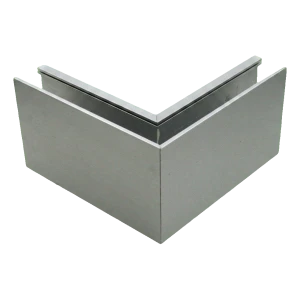 PSG Profil U yttre hörnprofil för helglasräcken 200×120×45 mm – aluminium satin