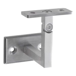 PSG ledstångsbeslag väggart med rörlig infästning 70×40 mm – rostfritt stål AISI 304 satinfinish, platt system