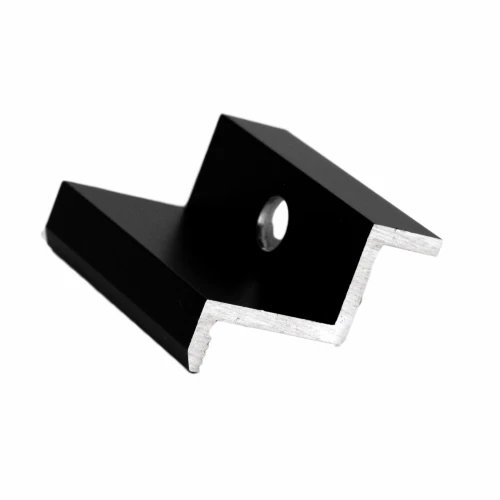 Ändklämma H32 Aluminium 6060 Hål M8 Anodiserad PV-03-04