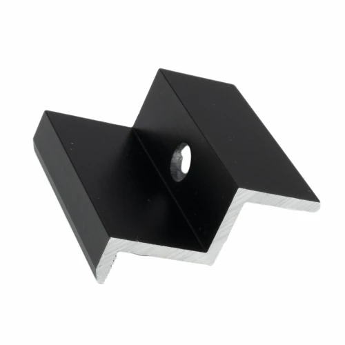 Ändklämma H40 Aluminium 6060 Hål M8 Anodiserad PV-03-10