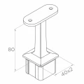 PSG stöd för platt handledare limmat till stolpe 40×40 mm – rostfritt stål AISI 304 satin 001-051 (2)