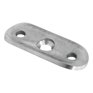 Räcksmontagebleck 42,4 mm – rostfritt stål AISI 304, satinerad, 64×24×4 mm