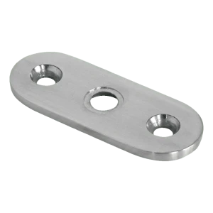 Monteringsplåt för platt ledstång 64×24×4 mm – rostfritt stål AISI 304 satinerad