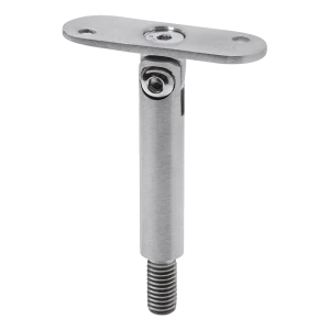 Ledstång för räckesstöd fi 14×75 mm med platt plåt – AISI 304 satin, gänga M8