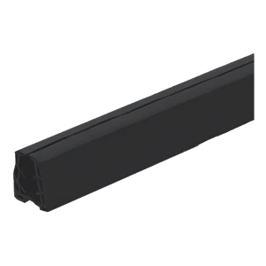 Gummitätning för glasinfästning 8–11 mm, 24×24 mm, svart