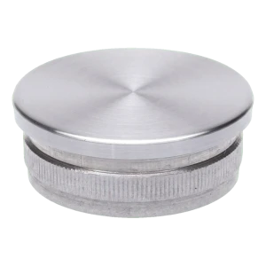 Konvex driven plugg för räcksrör 42,4 mm – rostfritt stål AISI 304 satinfinish